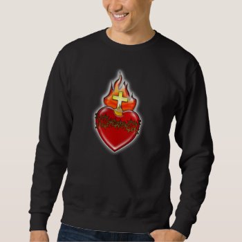 Sacred Heart Of Jesus Sweatshirt by SteelCrossGraphics at Zazzle
