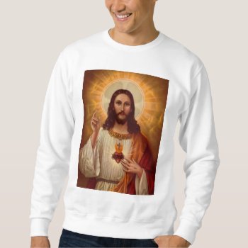 Sacred Heart Of Jesus Sweatshirt by stargiftshop at Zazzle
