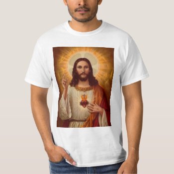 Sacred Heart Of Jesus T-shirt by stargiftshop at Zazzle