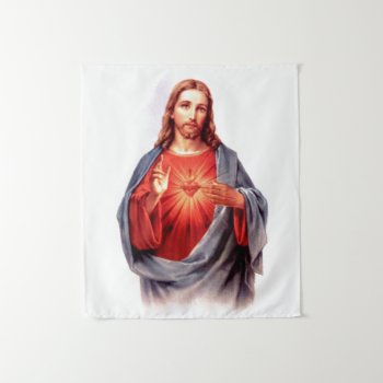 Sacred Heart Of Jesus Tapestry by RevZazzle at Zazzle