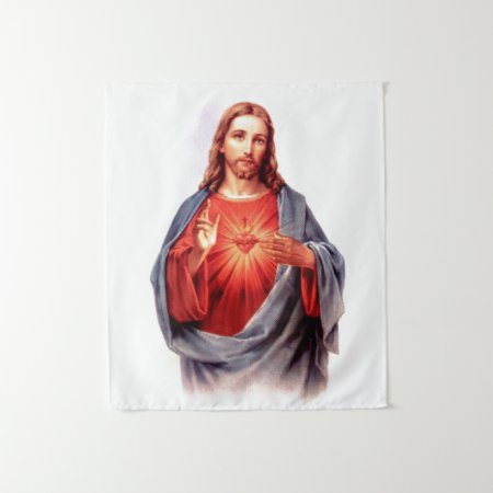Sacred Heart Of Jesus Tapestry