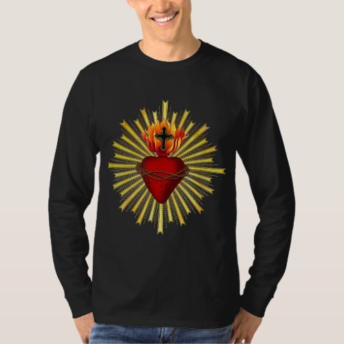 SACRED HEART of JESUS Tattoo for Men Women Kids T_Shirt