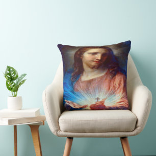 Sacred Heart of Jesus Throw Pillow