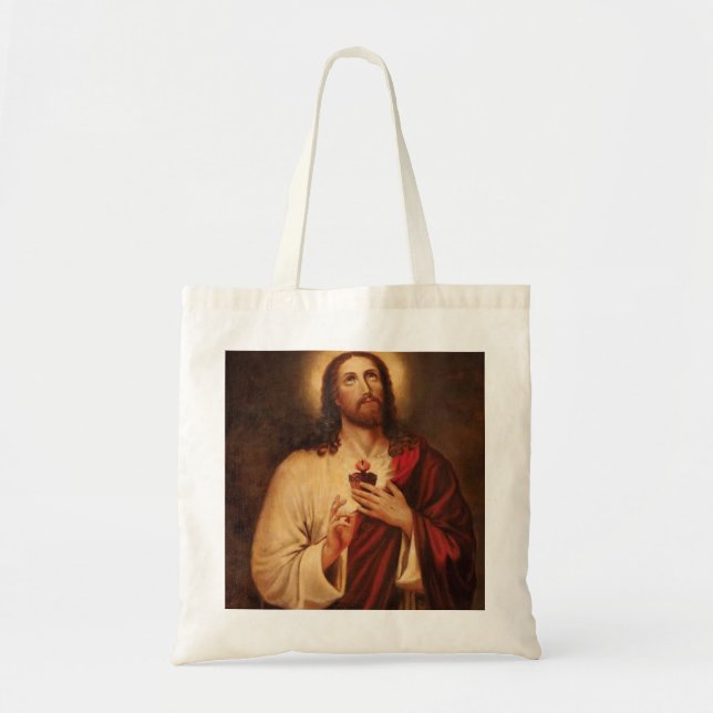 Sacred Heart Of Jesus Tote Bag (Front)