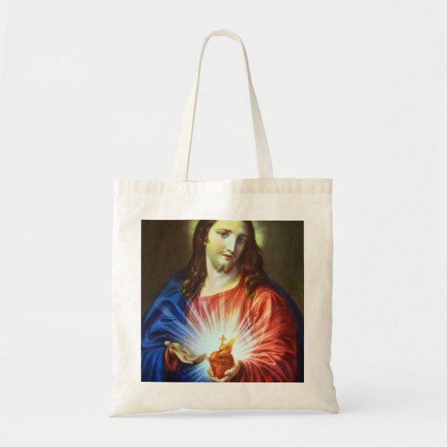 Sacred Heart Of Jesus Tote Bag (Front)