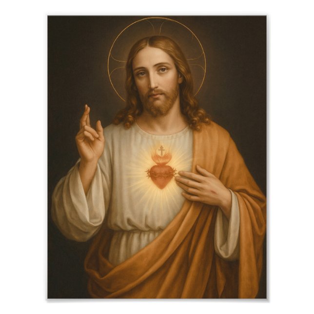 Sacred Heart of Jesus Traditional Catholic  Photo Print (Front)