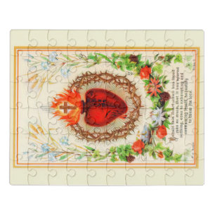 Sacred Heart of Jesus Vintage A-092621 Jigsaw Puzzle