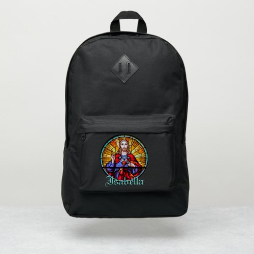 Sacred Heart of Jesus w NAME Port Authority Backpack