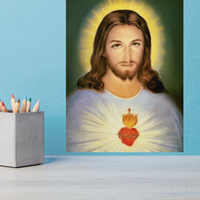 Sacred Heart of Jesus  Wall Decal (Home Office 3)
