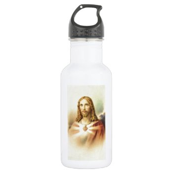 Sacred Heart Of Jesus Water Bottle by allchristian at Zazzle