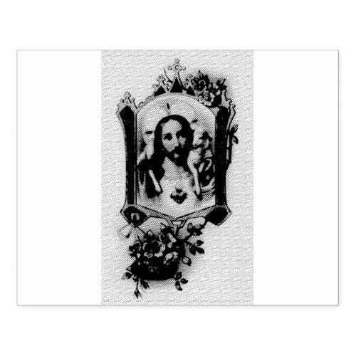 Sacred Heart of Jesus with lamb Rubber Stamp