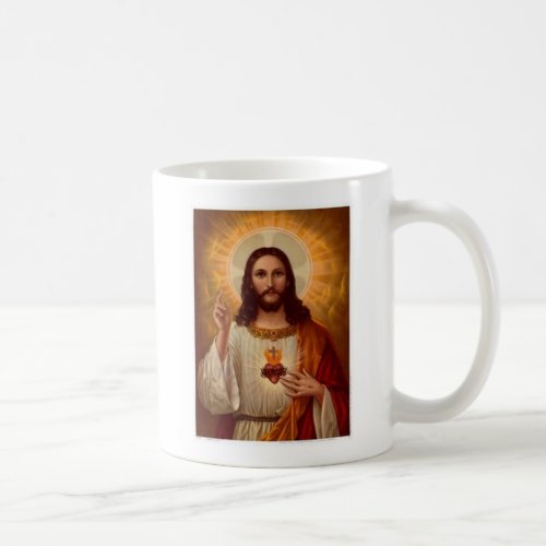 Sacred Heart of Jesus with Prayer Coffee Mug