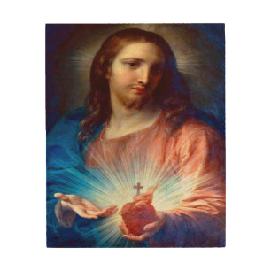 Sacred Heart of Jesus Wood Wall Art
