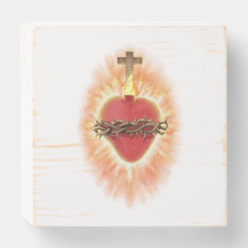 Sacred Heart of Jesus Wooden Box Sign