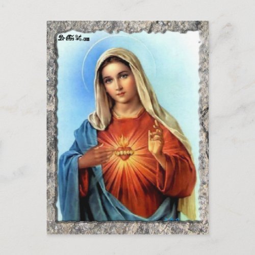 SACRED HEART OF MARY 01 CUSTOMIZABLE PRODUCTS POSTCARD