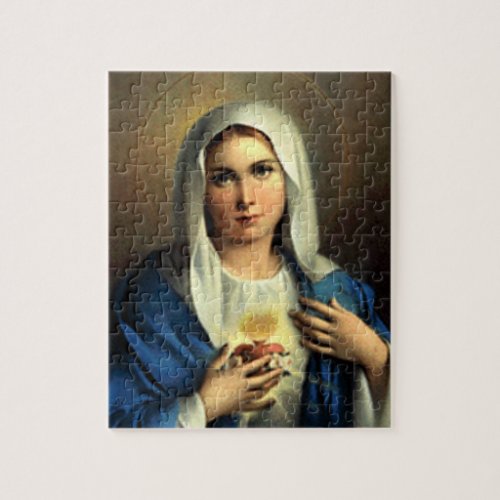 SACRED HEART OF MARY 09 CUSTOMIZABLE PRODUCTS JIGSAW PUZZLE