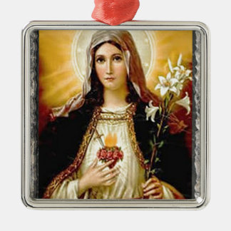 SACRED HEART OF MARY 10 CUSTOMIZABLE PRODUCTS METAL ORNAMENT