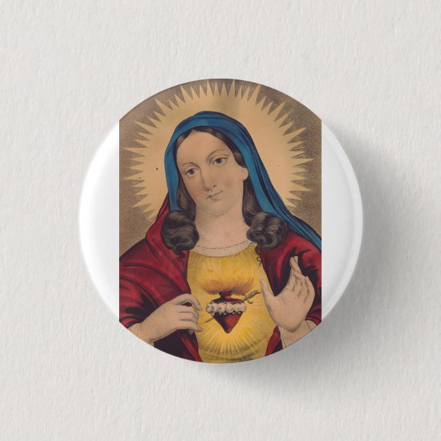 Sacred Heart of Mary Button (Front)