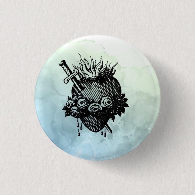 Sacred Heart Of Mary  Button (Front)