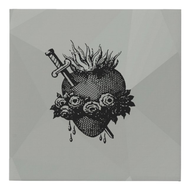 Sacred Heart Of Mary  Faux Canvas Print (Front)