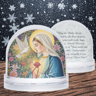 Sacred Heart of Mary, Immaculate Heart Devotion Snow Globe