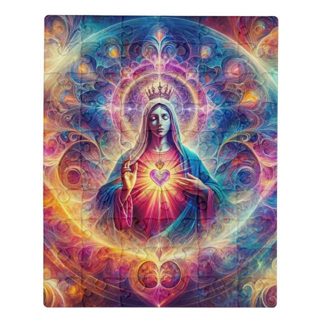 Sacred Heart of Mary Jigsaw Puzzle (Puzzle Vertical)