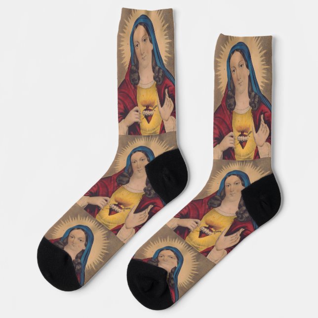 Sacred Heart of Mary Socks (Left)