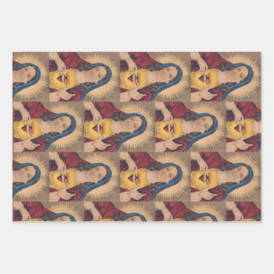 Sacred Heart of Mary Wrapping Paper Sheets