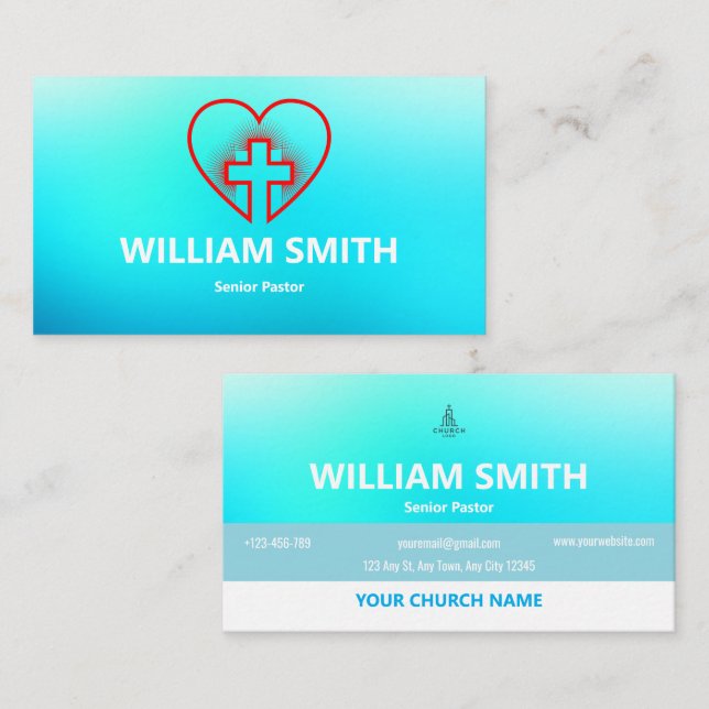 Sacred Heart Pastoral Business Card (Front/Back)