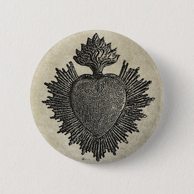 Sacred Heart Pinback Button (Front)