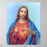 Sacred Heart Poster at Zazzle