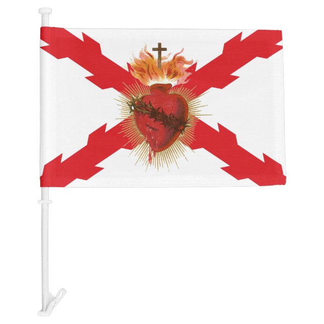 SACRED HEART SPAIN CAR FLAG (Front)