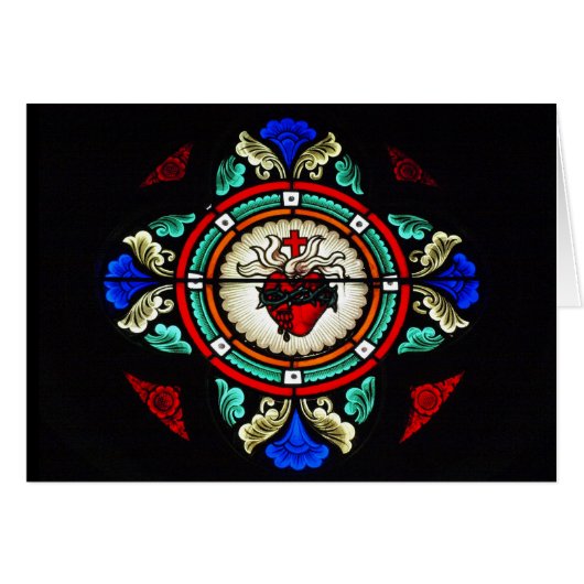 Sacred Heart Stained Glass Cards (Front Horizontal)