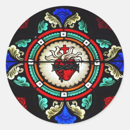 Sacred Heart Stained Glass Sticker