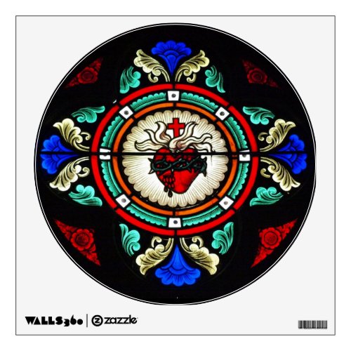 Sacred Heart Stained Glass Wall Decal