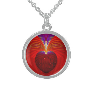 Sacred Heart Sterling Silver Necklace