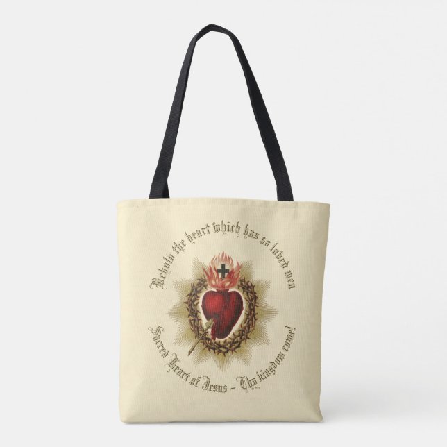 Sacred Heart Tote Bag (Back)