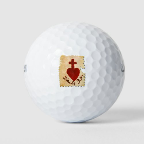 Sacred Heart Vende Dieu le Roi Catholic Golf Balls