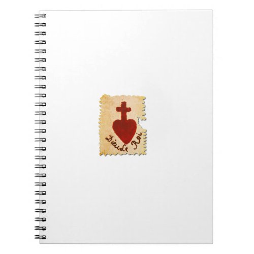Sacred Heart Vende Dieu le Roi Catholic Notebook