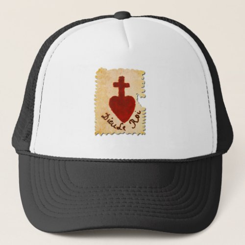 Sacred Heart Vende Dieu le Roi Catholic Trucker Hat