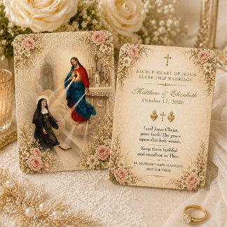 Sacred Heart Wedding Prayer St Margaret Mary Business Card
