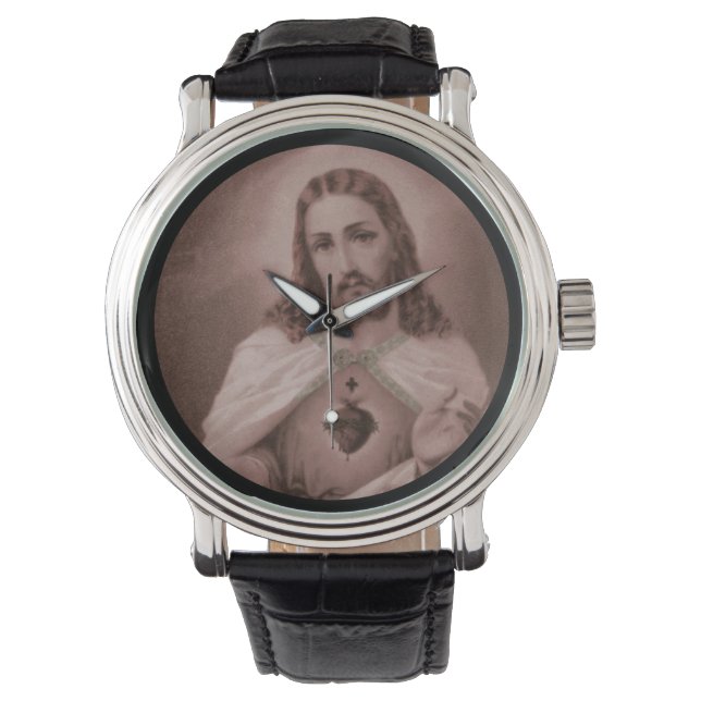 Sacred Heart with Cross Watch (Front)
