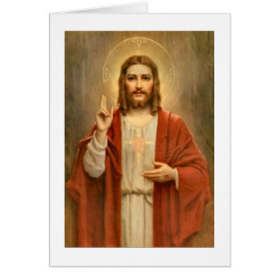 Sacred Heart with Halo Cards