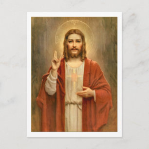 Sacred Heart with Halo Postcard