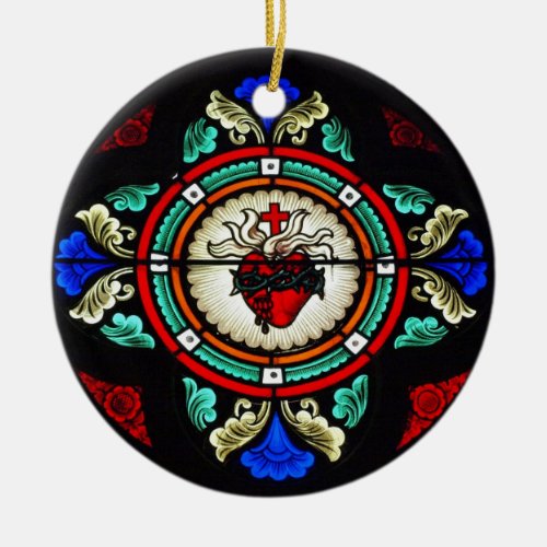 Sacred Hearts of Jesus  Mary Ornament
