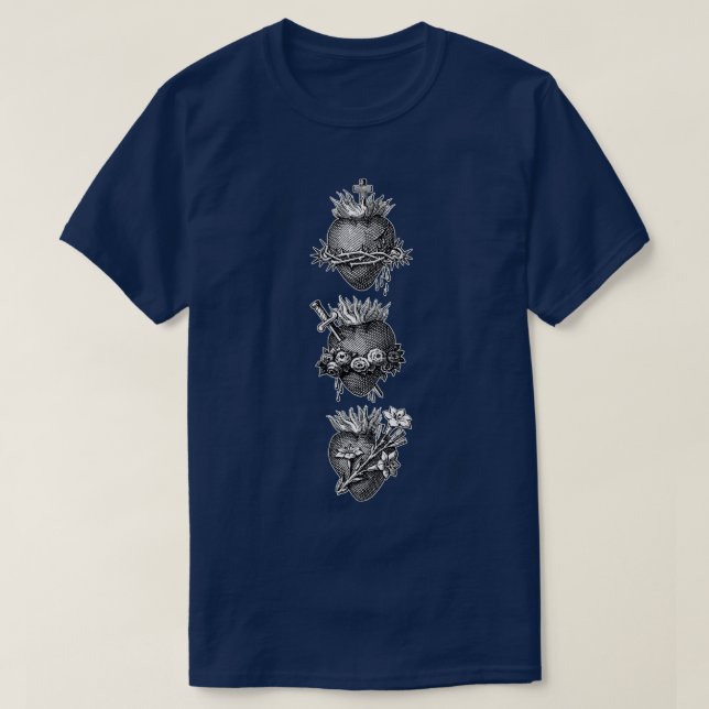 Sacred Hearts of the Holy Family T-Shirt (Design Front)