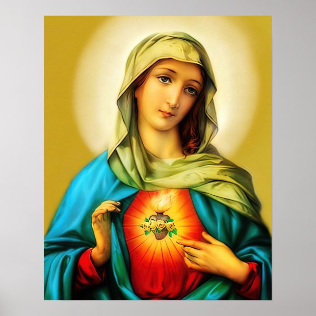 Sacred Immaculate Heart of Virgin Mary  Poster (Front)