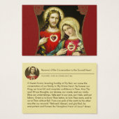 Sacred Immaculate Hearts Jesus Mary Prayer (Front & Back)