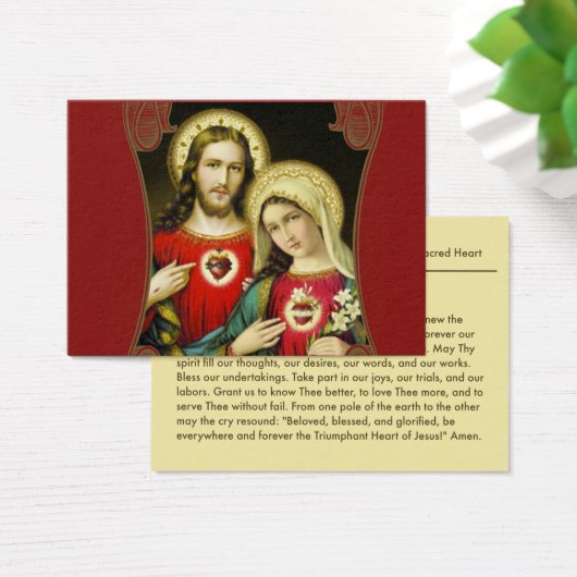 Sacred Immaculate Hearts Jesus Mary Prayer (Desk)