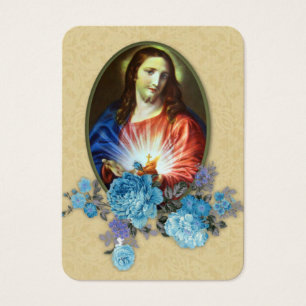 Sacred Jesus Catholic Funeral Prayer Memorial Card